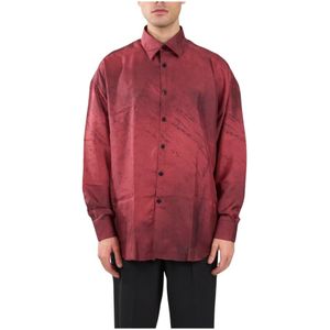 Costumein, Heren, Overhemden, Rood, Maat: M Zijde,