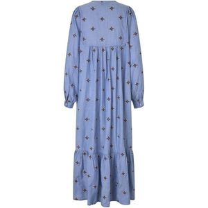 Lollys Laundry, Dames, Jurken, Blauw, Maat: XS Katoen,