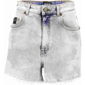Versace Jeans Couture, Dames, Korte broeken, Blauw, Maat: W26 Denim,