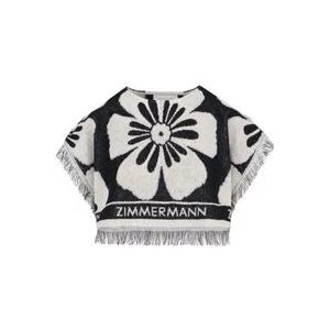 Zimmermann Zwarte Crop Top , Black , Dames , Maat: M