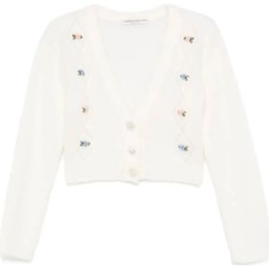 Alessandra Rich, Dames, Truien, Wit, Maat: S Mohair,