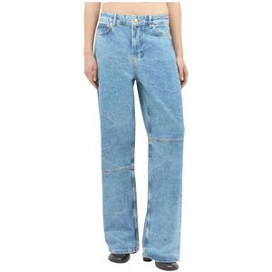 Ganni, Dames, Jeans, Blauw, Maat: W28 Katoen,