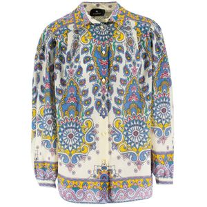 Etro, Dames, Blouses & Shirts, Veelkleurig, Maat: S Katoen,