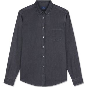 Paul & Shark, Heren, Overhemden, Zwart, Maat: L Denim,