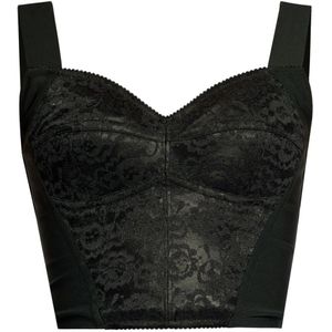 Dolce & Gabbana, Dames, Tops, Zwart, Maat: S Polyamide,