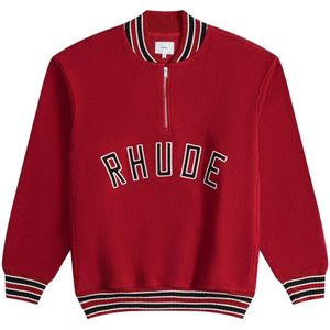 Rhude, Heren, Sweatshirts & Hoodies, Rood, Maat: XS Katoen,