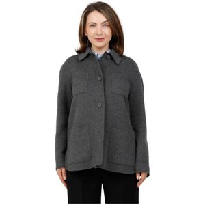 Max Mara Studio, Dames, Blouses & Shirts, Grijs, Maat: M