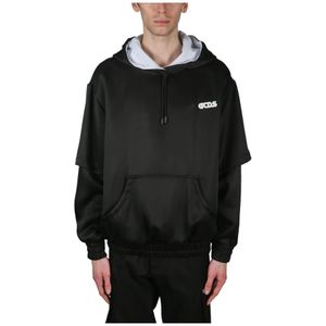 Gcds, Heren, Sweatshirts & Hoodies, Zwart, Maat: M