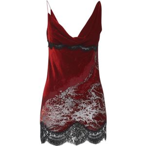 Roberto Cavalli, Dames, Jurken, Rood, Maat: XS Zijde,