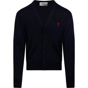 Ami Paris, Heren, Truien, Blauw, Maat: L Wol,