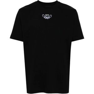 Off White, Heren, Tops, Zwart, Maat: S Katoen,