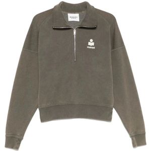 Marant étoile, Dames, Sweatshirts & Hoodies, Bruin, Maat: XS Katoen,