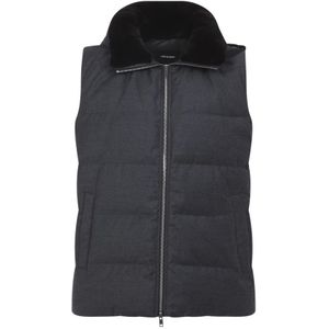 Yves Salomon - Grey Mink Gilet - Heren - Zwart