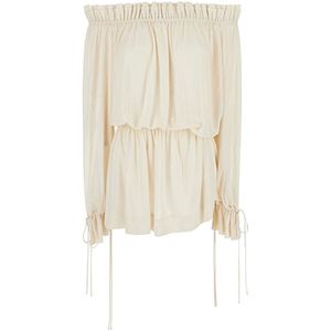 Saint Laurent, Dames, Jurken, Beige, Maat: M