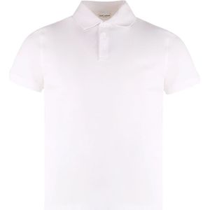 Saint Laurent - Classic - Poloshirt - Wit - Piqué Katoen