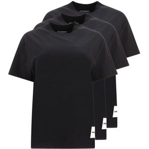 Jil Sander, Heren, Tops, Zwart, Maat: M Katoen,