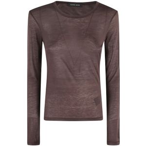 Anine Bing, Dames, Tops, Bruin, Maat: S