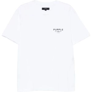 Purple Brand, Heren, Tops, Wit, Maat: S Katoen,