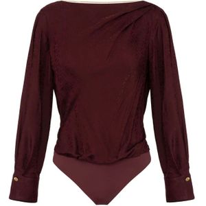 Elisabetta Franchi, Dames, Tops, Rood, Maat: S Viscose,