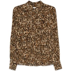 Isabel Marant, Dames, Blouses & Shirts, Bruin, Maat: XS Zijde,