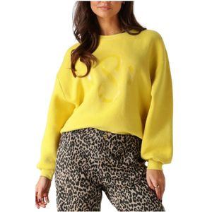 Summum Woman, Dames, Sweatshirts & Hoodies, Geel, Maat: S