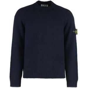 Stone Island, Heren, Truien, Blauw, Maat: L Wol,