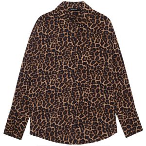 Anine Bing, Dames, Blouses & Shirts, Bruin, Maat: L Zijde,