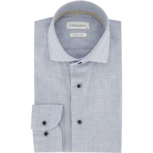 Profuomo, Heren, Overhemden, Blauw, Maat: 3XL Katoen,