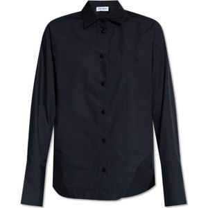 The Attico, Dames, Blouses & Shirts, Blauw, Maat: XS Katoen,