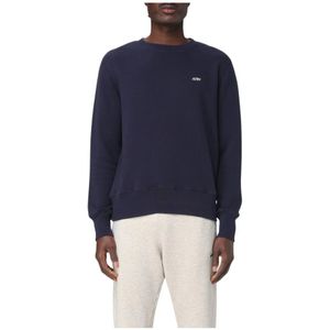 Autry - Geribbelde Sweater met Ronde Hals - Blauw - Katoen