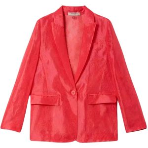 Twinset, Dames, Jassen, Rood, Maat: XL Poliester,