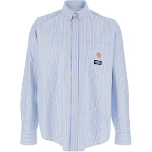 Msgm, Heren, Overhemden, Blauw, Maat: XL Katoen,