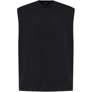 Dsquared2, Heren, Tops, Zwart, Maat: S