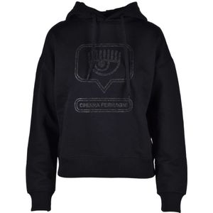 Chiara Ferragni Collection, Dames, Sweatshirts & Hoodies, Zwart, Maat: 2XS Katoen,