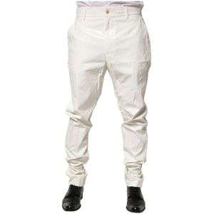Dolce & Gabbana, Heren, Broeken, Wit, Maat: S Nylon,
