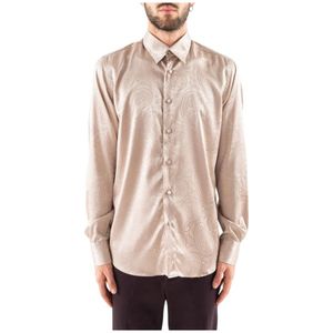 Corsinelabedoli, Heren, Overhemden, Bruin, Maat: 2XS Katoen,