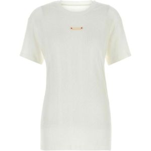 Maison Margiela, Dames, Tops, Wit, Maat: S Katoen,