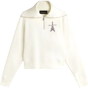 Karl Lagerfeld, Dames, Sweatshirts & Hoodies, Wit, Maat: L Katoen,