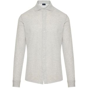 Barba, Heren, Overhemden, Grijs, Maat: 3XL Katoen,