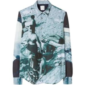 Paul Smith, Heren, Overhemden, Blauw, Maat: M Katoen,