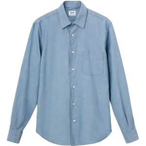 Aspesi, Heren, Overhemden, Blauw, Maat: M Katoen,