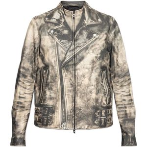 Diesel, Heren, Jassen, Beige, Maat: S Leer,