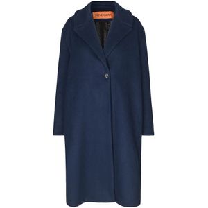 Stine Goya, Dames, Mantels, Blauw, Maat: XS Wol,
