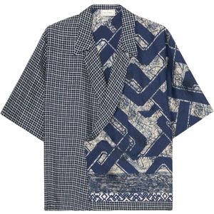 Pierre-Louis Mascia, Heren, Overhemden, Blauw, Maat: M Zijde,