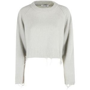 LOW Classic, Dames, Truien, Grijs, Maat: S Wol,