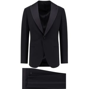 Giorgio Armani, Heren, Pakken, Zwart, Maat: L Wol,