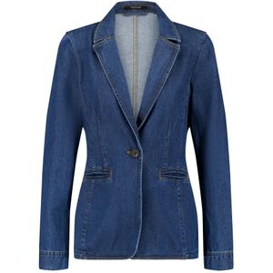 Taifun, Dames, Jassen, Blauw, Maat: S Denim,