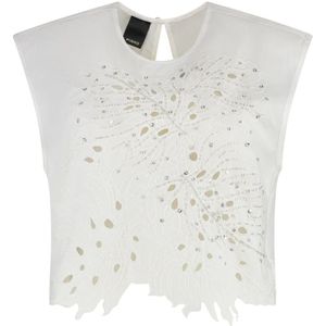 Pinko, Dames, Tops, Wit, Maat: XS Katoen,