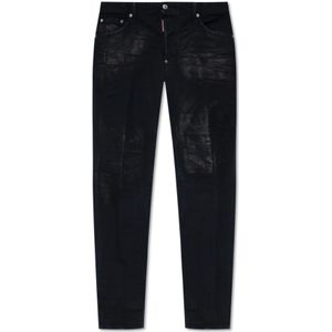 Dsquared2, Heren, Jeans, Zwart, Maat: XS Denim,