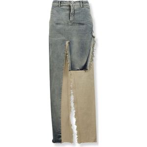 Rick Owens, Dames, Rokken, Blauw, Maat: W28 Denim,
